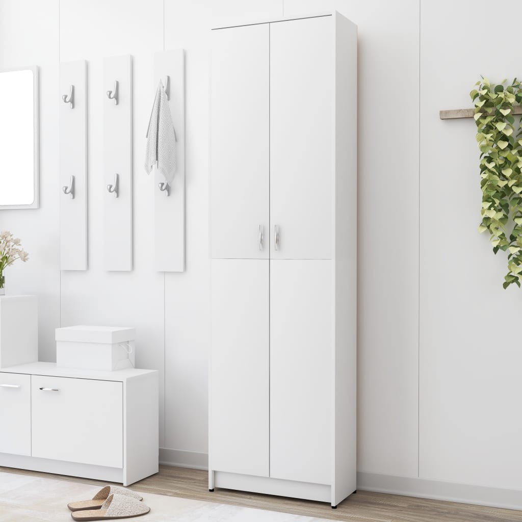 Hallway Wardrobe White 55x25x189 Cm Chipboard 6 Hallway Wardrobe White 55x25x189 cm Chipboard
